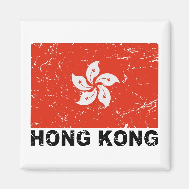 Imán Bandera de cosecha de Hong Kong (Frente)