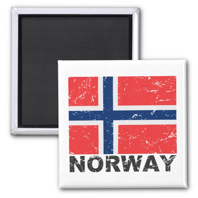 Imán Bandera de cosecha de Noruega (Frente)