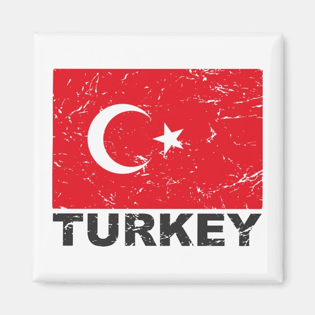 Imán Bandera de cosecha de Turquía (Frente)