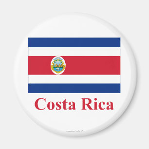 Imán Bandera de Costa Rica con nombre