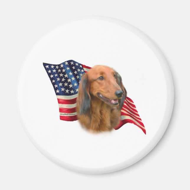 Imán Bandera de Dachshund (Frente)