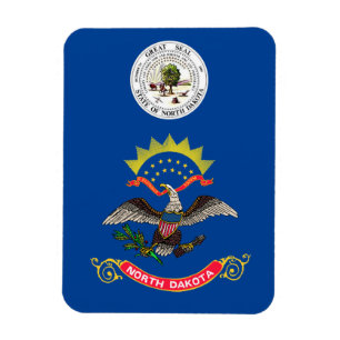 Imán Bandera de Dakota del Norte