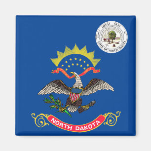 Imán Bandera de Dakota del Norte
