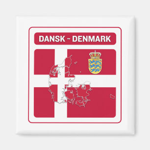 Imán Bandera de Dansk Dinamarca