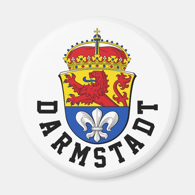 Imán Bandera de Darmstadt, Alemania (Frente)