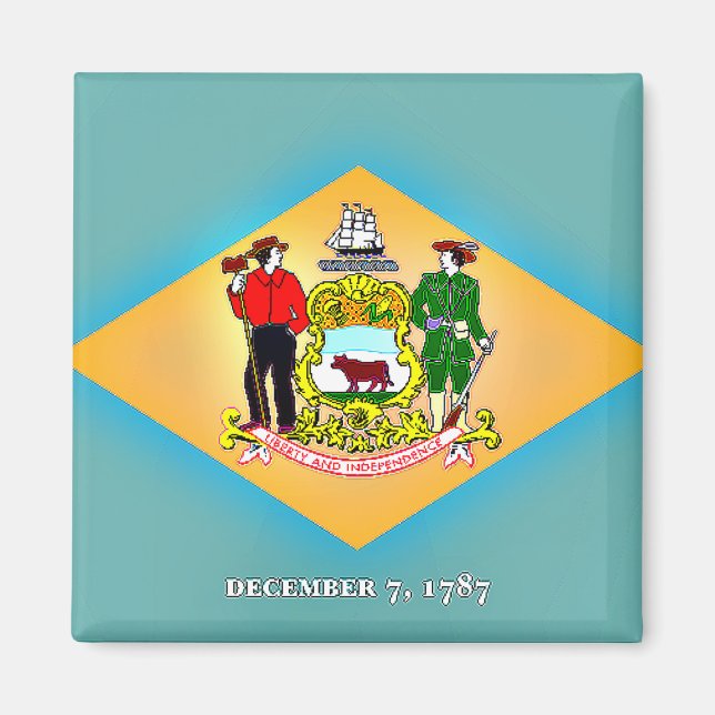 Imán Bandera de Delaware (Frente)