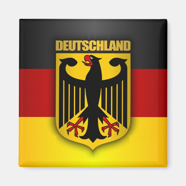 Imán Bandera de Deutschland y escudo de armas (Frente)