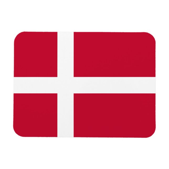 Imán bandera de Dinamarca (Horizontal)