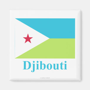 Imán Bandera de Djibouti con nombre