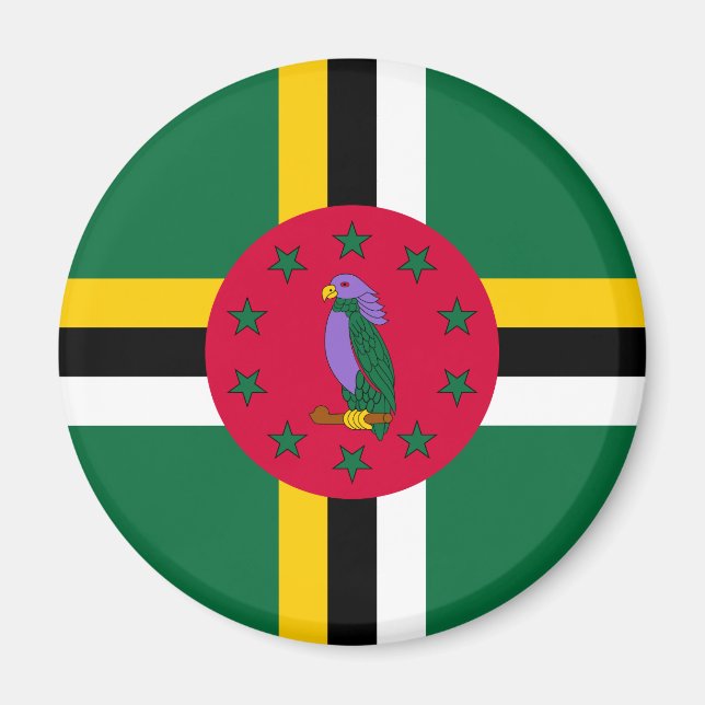 Imán Bandera de Dominica (Frente)