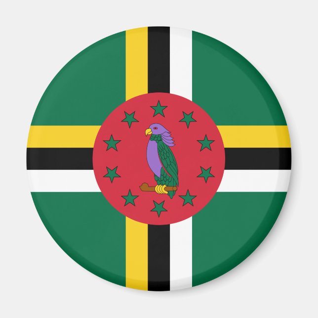 Imán Bandera de Dominica (Frente)