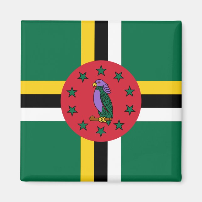 Imán Bandera de Dominica (Frente)