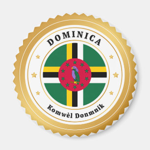 Imán Bandera de Dominica