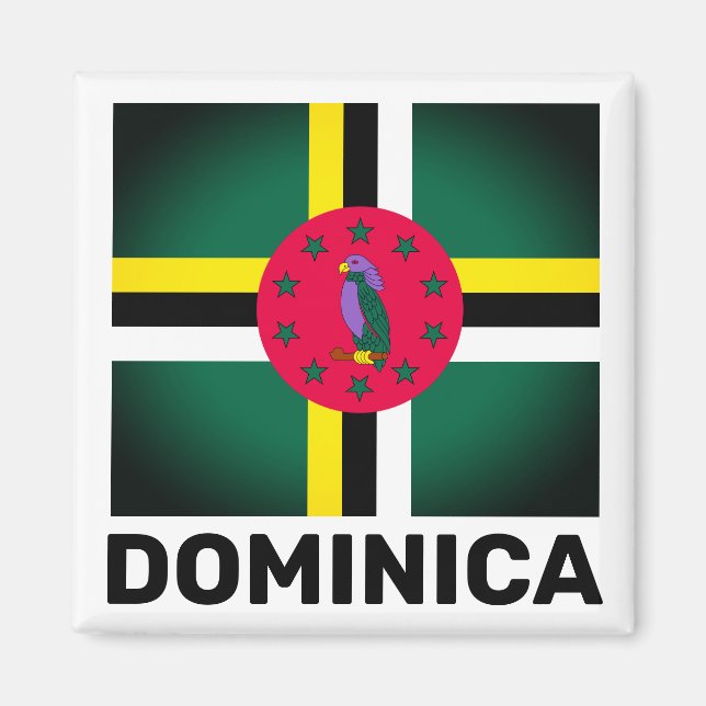 Imán Bandera de Dominica (Frente)