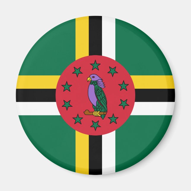Imán Bandera de Dominica (Frente)