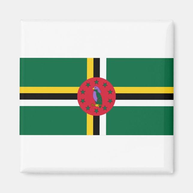Imán Bandera de Dominica (Frente)