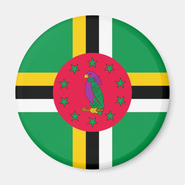 Imán Bandera de Dominica (Frente)