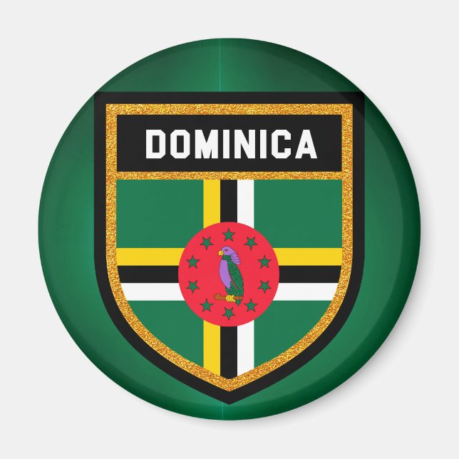Imán Bandera de Dominica (Frente)