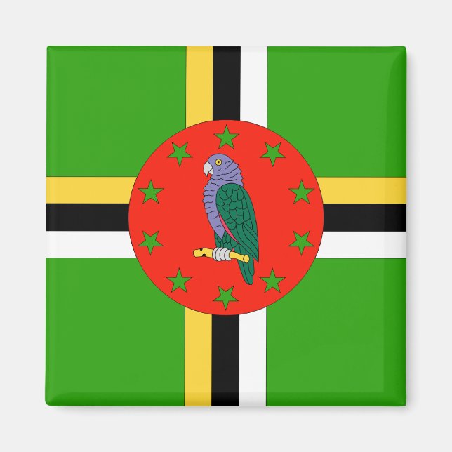 Imán Bandera de Dominica (Frente)