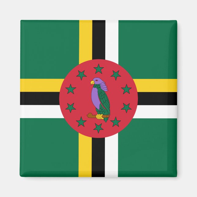 Imán Bandera de Dominica (Frente)