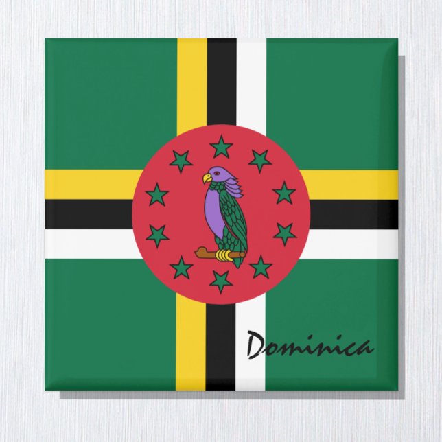 Imán Bandera de Dominica y hinchas de las fiestas/depor (Subido por el creador)