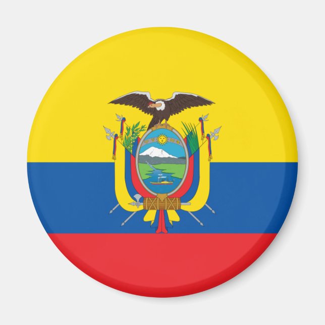 Imán Bandera de Ecuador EC (Frente)