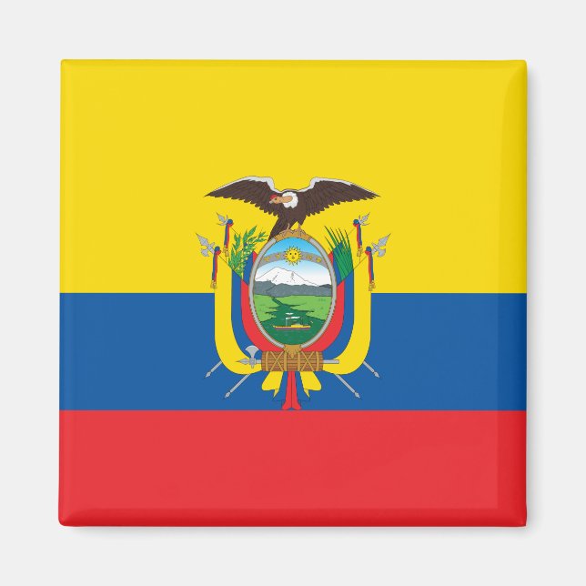 Imán Bandera de Ecuador (ecuatoriano) (Frente)