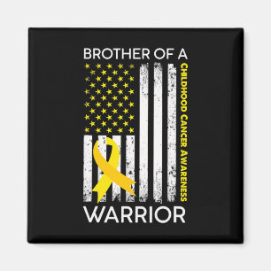 Imán Bandera De Ee.Uu. Hermano De Un Cáncer Infantil Gu