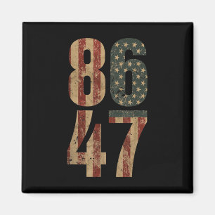 Imán Bandera De Ee.Uu. Retro Vintage 86 47 Anti Trump _