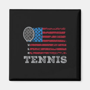 Imán Bandera De Ee. UU. Tenis Hombres Mujeres Amante De