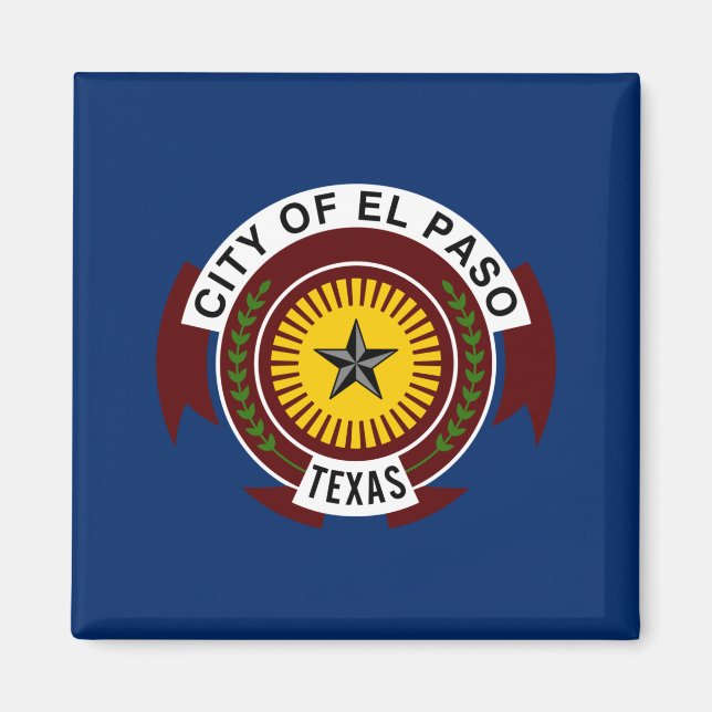 Imán Bandera de El Paso (Texas) (Frente)