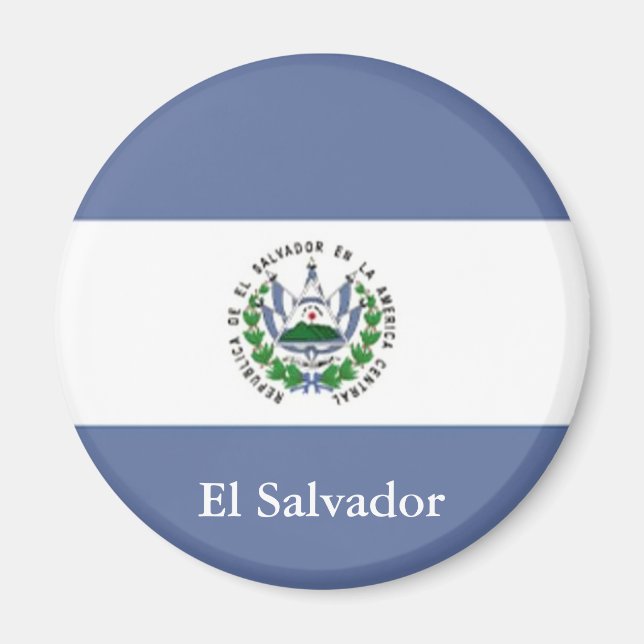 Imán Bandera de El Salvador Magnet (Frente)
