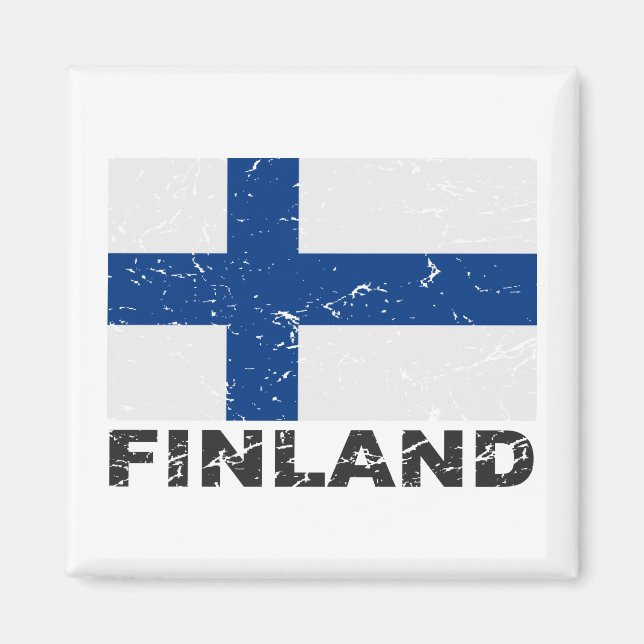 Imán Bandera de época de Finlandia (Frente)