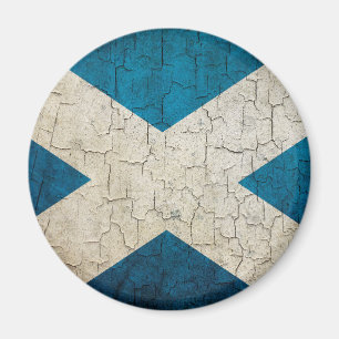 Imán Bandera de Escocia Grunge