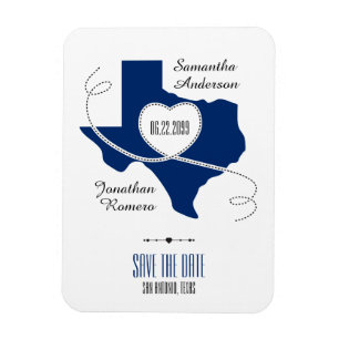 Imán Bandera de Estado Azul Texas Curling Ribbon Save t
