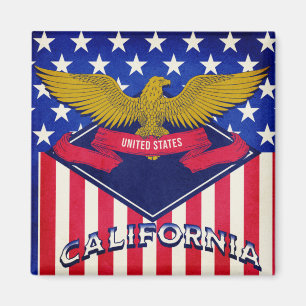 Imán Bandera de Estados Unidos de California