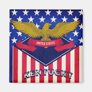 Imán Bandera de Estados Unidos de Kentucky