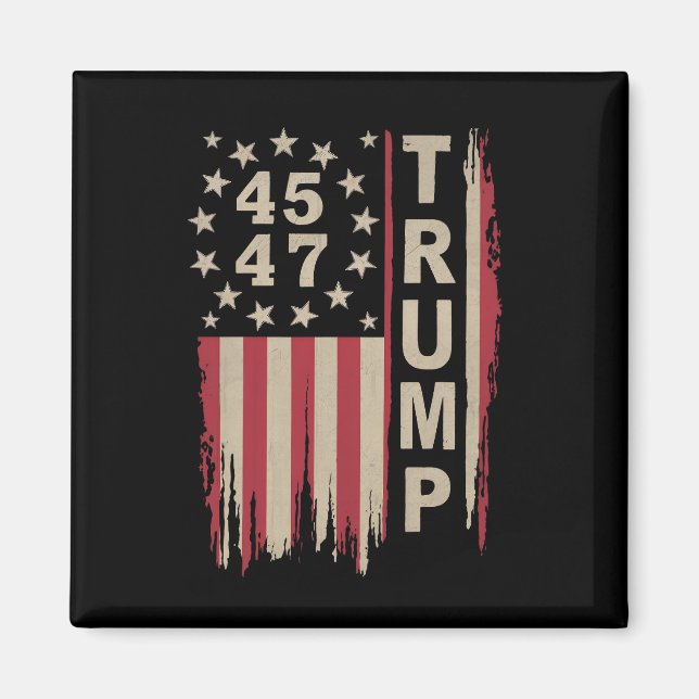 Imán Bandera de Estados Unidos de la época retro de cos (Frente)