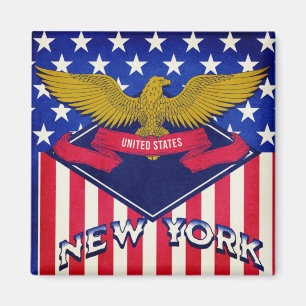 Imán Bandera de Estados Unidos de Nueva York