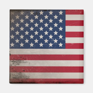 Imán Bandera de Estados Unidos de Vintage