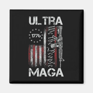 Imán Bandera De Estados Unidos Vintage Ultra Mega Gun U