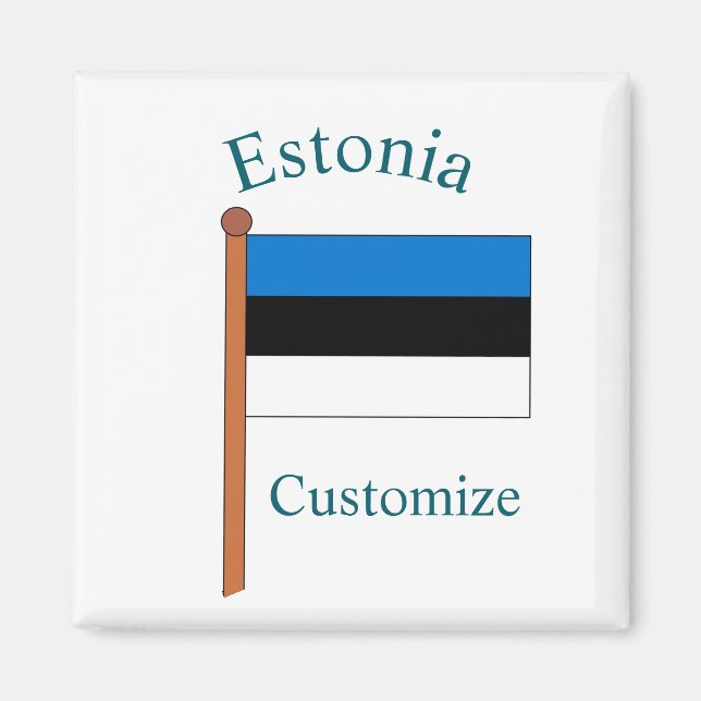 Imán Bandera de Estonia Thunder_Cove (Frente)