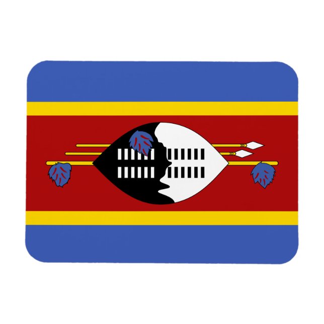 Imán Bandera de Eswatini (Horizontal)