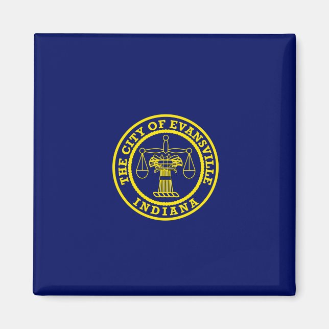 Imán Bandera de Evansville (Indiana) (Frente)