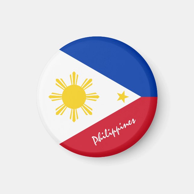 Imán Bandera de Filipinas y Manila: hinchas de viajes y (Frente)