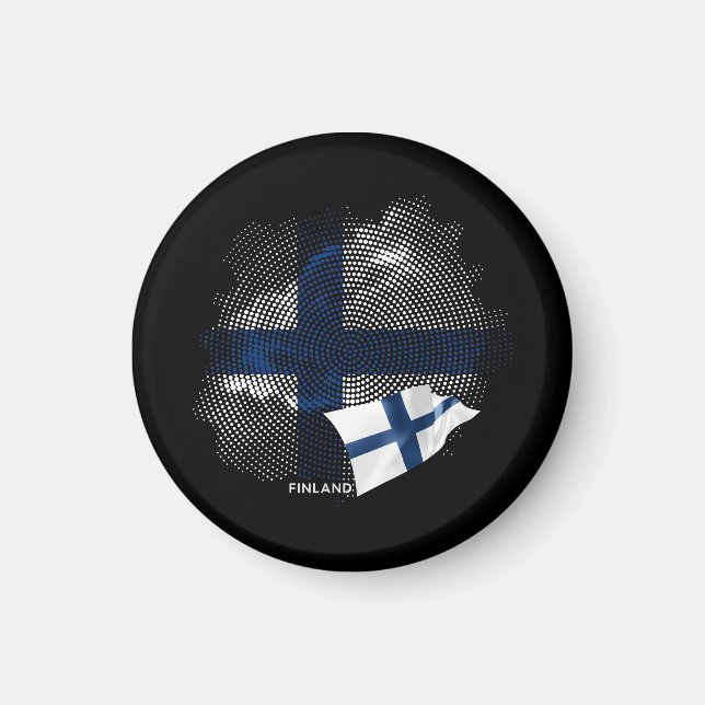 Imán bandera de Finlandia (Frente)