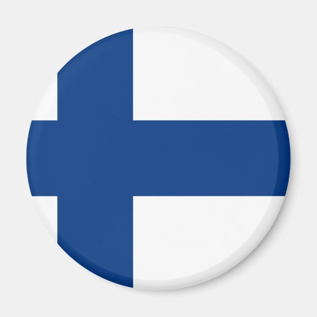 Imán Bandera de Finlandia (Suomen lippu, Finlands flagg (Frente)