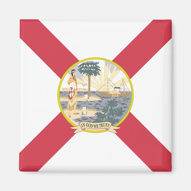 Imán Bandera de Florida: El estado del sol de los marfi (Frente)