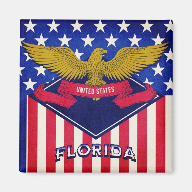 Imán Bandera de Florida USA (Frente)