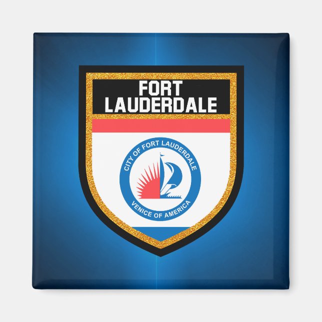 Imán Bandera de Fort Lauderdale (Frente)